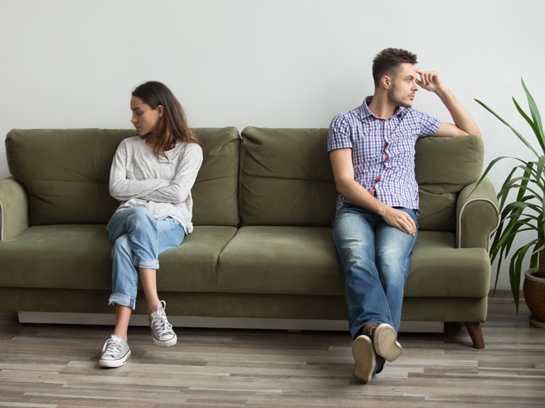 Unhappy Couples Before Marriage Counseling Session in San Diego, CA